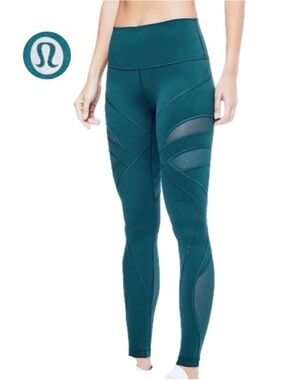 EUC! LULULEMON 🍋 Women’s Wunder Under High Rise Tights Teal Size 8